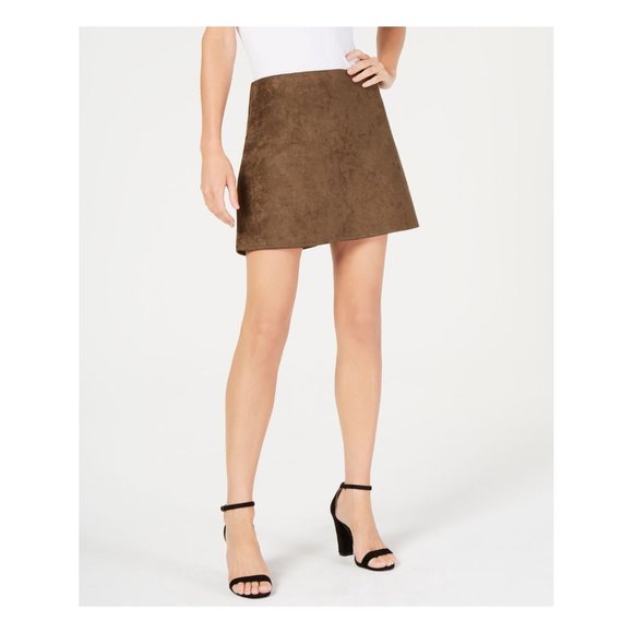 NWT Vintage Suede Mini Skirt 8 - Picture 1 of 5